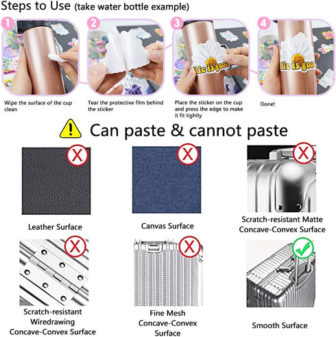 DETICKERS 80s 90s Stickers for Water Bottles, 70 PCS Waterproof Vinyl Gifts for Adult Decorations