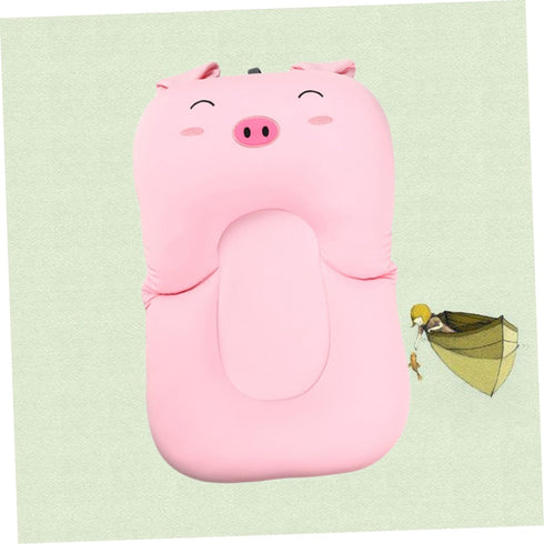 Collapsible Pig-Shaped Bathing Seat Pad for Infants - Non-Slip Design
