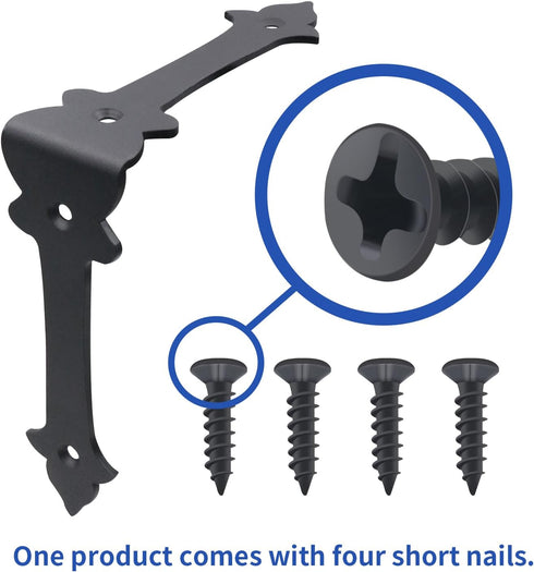 Corner Protector, 4 Inches Furniture Corner Guards, Metal Bracket Embellishments for Home Edge Corner Hardware