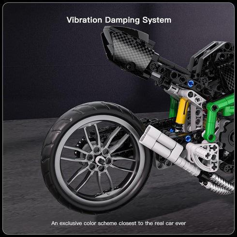 Mould King Kawasaki Ninja H2R Motorcycle Kit, 23002 Building Set, Model Motorcycle Kits for Adults and Kids