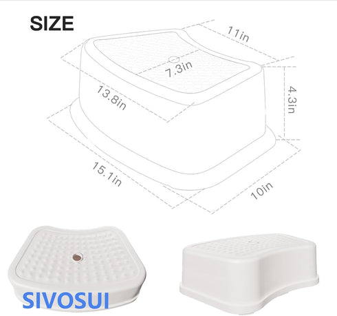 SIVOSUI Non-Slip Kids Step StoolSturdy Safe Toddler Step Stool for Bathroom Sink, Potty Training, Kitchen