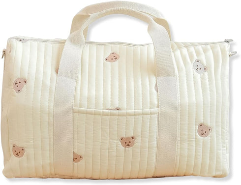 SONARIN Large Capacity Embroidery Diaper Bag Tote,Lightweight Travel Duffel Bag Messenger Bag Nappy