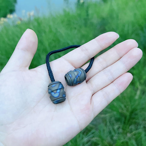 LXQQFUN EDC Titanium Alloy Fidget Beads, Parachute Cord Lanyard Beads Skill Toys, Worry Fidget Beads Leisure Toys