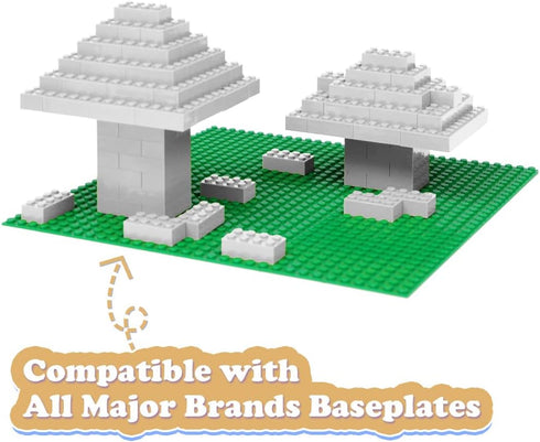 Classic Building Bricks, 100 Piece 2x4 Building Blocks, STEM Creative Toys Compatible with Major Brands, Light Grey