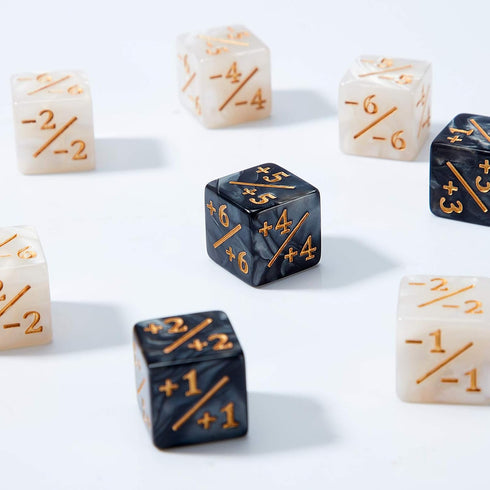 Sumind 24 Pieces MTG Dice Counters Token Dice, Glitter D6 Dice Cube Loyalty Counter Dice for Card Gaming