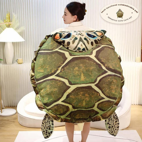 Wearable Turtle Shell Pillows, Creative Tortoise Plush Pillow Toy, Funny Dress Up Gifts for Boys and Girls