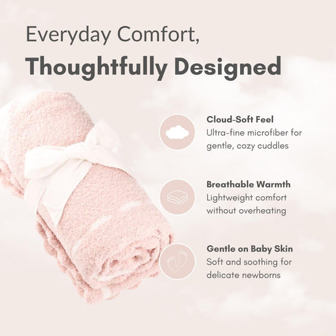 enne. Cozy 34x30in Cozy Ultra-Soft Baby Blanket Cloud-Like Microfiber Newborn Soft Blanket Unisex Gift Blankey