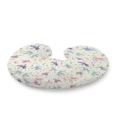 KuphiL10C Watercolor Dragon Moon Stars Pattern Nursing Pillow Cover, Unisex Removable Breastfeeding Pillowcase