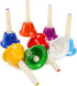 Tosnail 8 Note Metal Hand Bells - Colorful Musical Percussion Toy Instruments for Kids, Children