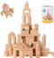 Pidoko Kids Wooden Blocks - 100 Pcs - Building Blocks for Toddlers