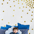 80pcs Gold Polka Dot Wall Decals – Removable Vinyl Stickers for Kids Nursery, Easy Peel Circle Decorations