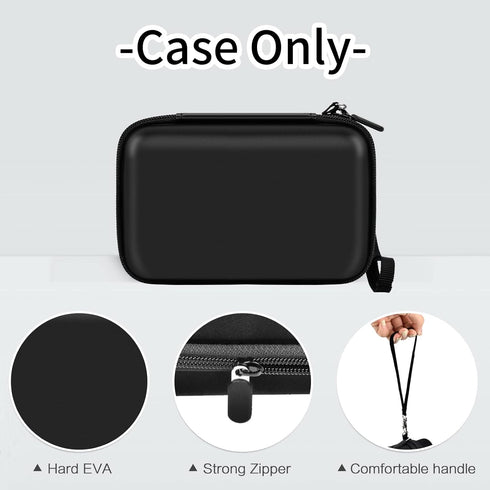 Hard Case Compatible with Analogue Pocket Handheld Game Console, Portable Mini Game Player Storage Bag for Video Games Cards, Charging Cable and Accessories (Box Only)-Black
