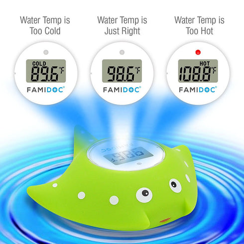 FDTH-V0-22 Baby Bath Thermometer with Room Thermometer - Famidoc New Upgraded Sensor Technology for Baby Health Bath