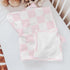 Selgkds 60x80inch Pink and White Checkered Baby Blankets for Girls Boys Gingham Plaid Checkerboard Infant Toddler