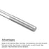 MECCANIXITY 304 Stainless Steel Push Rod Connector M4x140mm Double End Threaded Rod for DIY RC Car, Pack of 5