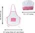 Super Z Outlet 12pc Kids Cooking and Baking Apron Set with Pocket and Chef Hat, Red Costume for Role Play