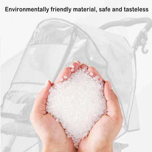 Universal Stroller Rain Cover, Waterproof Dustproof Accessory for Babies, Winter Windproof and Snowproof