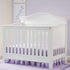 28x52 Baby Crib Fitted Sheet Poplin Natural Cotton for Standard Crib &Toddler Mattress Sheet Cover Solid Purple Girl