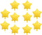 ZHENGYE 10 Pcs Yellow Star-Shaped Foil Balloons, 18 Inch Happy Birthday Party Decoration