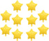 ZHENGYE 10 Pcs Yellow Star-Shaped Foil Balloons, 18 Inch Happy Birthday Party Decoration