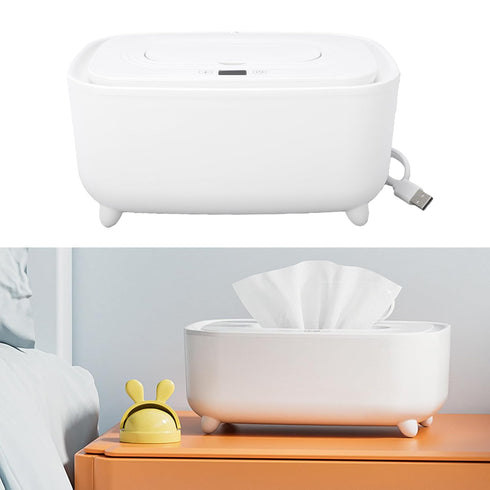 ZJchao USB Electric Wet Wipes Warmer Smart Temperature Control Heated Wet Tissue Container Portable Wipe Warmer