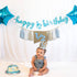 1/2 Banner,1/2 Hat,6 Birthday High Chair Banner, Half Way To One Crown Months Photo Backdrop,Wall Hangings Decorative
