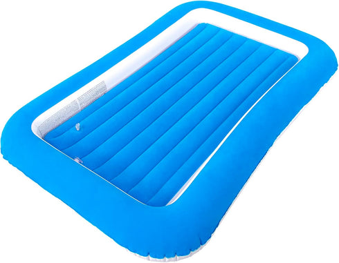 Kids Air Mattress Inflatable Toddler Travel Bed with Sides,Blue
