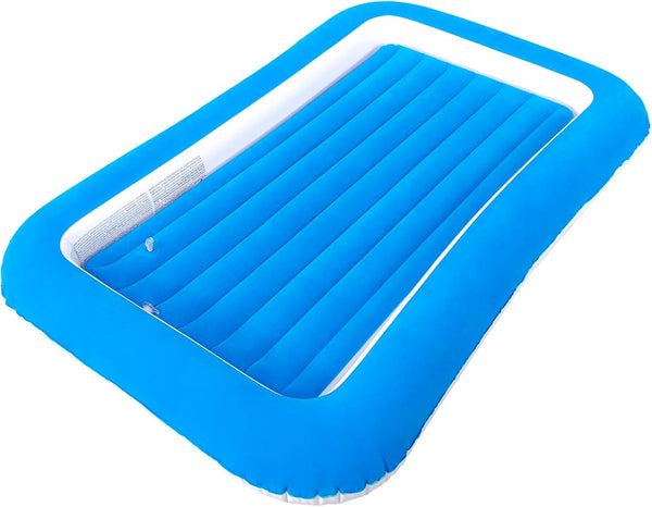 Kids Air Mattress Inflatable Toddler Travel Bed with Sides,Blue