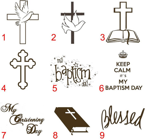 Glitzby Personalized Baby Block - Baptism, Christening, Dedication Keepsake Gift for Boy & Girl, Custom Engraved