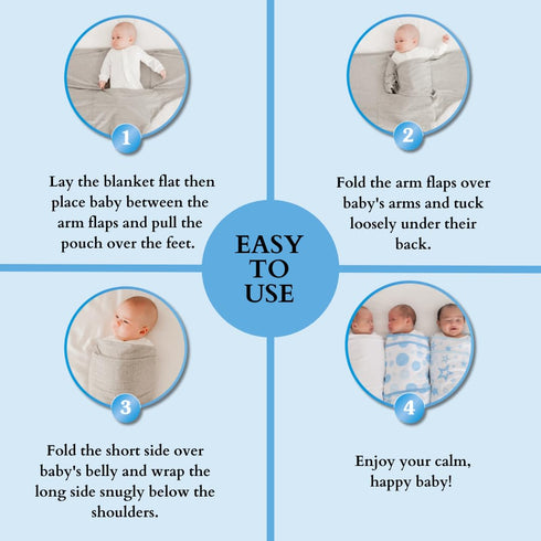 Cozy 100% Pack 2 1 Soft Muslin Blankets & Swaddle Wrap Bundle Newborn Baby Sleep Essentials Cotton for Nursery