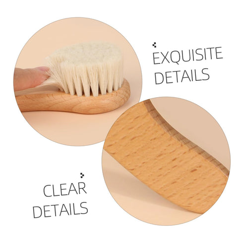 Set Set Newborn Hair Grooming Kit Soft Bristle Brush and Comb Care Bath Accessories Boy Girl Brush for Newborns
