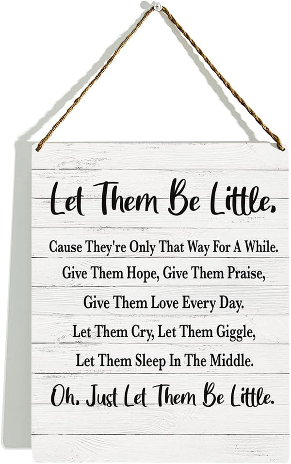 KongMoTree Let them be little, Nursery Quotes Wall Art, Nursery Quote Sign, Nursery