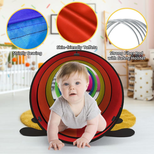 Kids Play Tunnel for Toddlers 1-3, Colorful Pop Up Baby Tunnel for Crawling, 6 Foot Collapsible Gift for Children