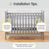 BreathableBaby Breathable Mesh Liner for Full-Size Cribs, Classic 3mm Mesh, White (Size 2FS Covers 2 Sides)