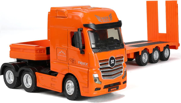 Flatbed Semi Truck Trailer Toy, Large 1/50 Diecast for MAX Metal Model
