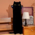 Long Black Cat Plush Body Pillow - 35.43'' Kawaii Black Cat Plush Kitten Sleeping Pillow Gift for Kids Girlfriend