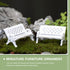 NUOBESTY 15Pcs Mini House Bench Model Doll Furniture Decor for Home