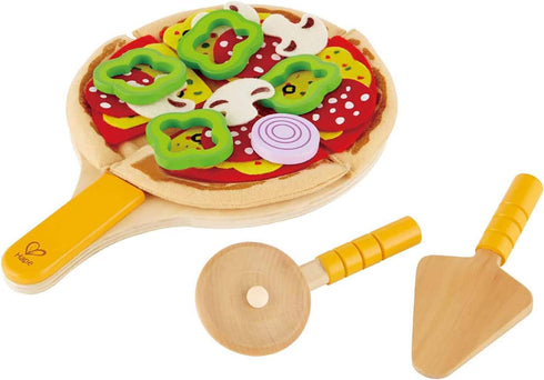 Hape Homemade Wooden Pizza Play Kitchen Food Set and Accessories Multicolor, 3 years and up