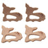 10pcs Natural Wooden Sika Deer Teething Pendant, Pure Beech Wood Animal Teether Shape, Handmade Accessory