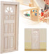 Dollhouse Door, 1:12 Wooden Miniature Simulated Door Model Toy Accessory for Doll House