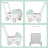 Wooden Baby Push Walker for 1 Year Old and Up, Toddler Shopping Cart Push Toys for Boys and Girls, White