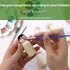 50 Pieces Unfinished Wooden Peg Dolls - Decorative Wooden Puppets for DIY Crafts and Home Decorations