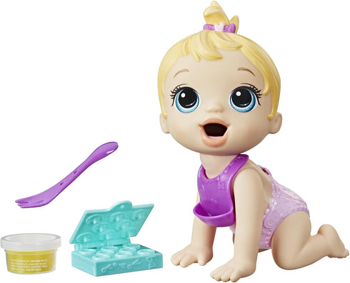 Baby Alive Lil Snacks Doll, Snack-Themed 8-Inch Baby Doll, Toy for Kids Ages 3 and Up, Blonde Hair
