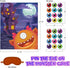 ArtCreativity Pin The Eye on The Monster Party Game - Halloween Party Activity with 1 Sign, 24 Eye Stickers, and 1 Eye Mask - Halloween Party Supplies - Accommodates Up to 24 Players