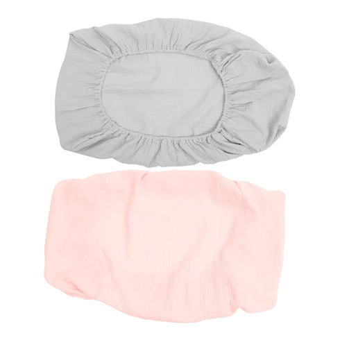 LIFKOME 2-Pack Washable Baby Changing Pad Covers Removable Soft Cotton Sheets for Diaper