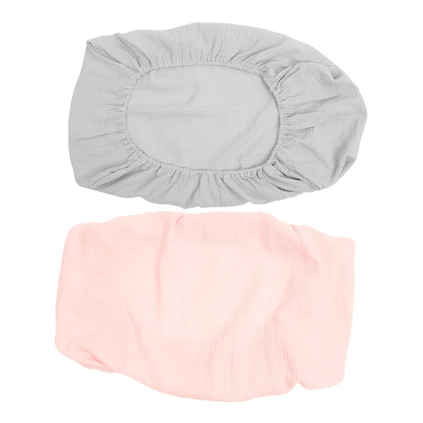 LIFKOME 2-Pack Washable Baby Changing Pad Covers Removable Soft Cotton Sheets for Diaper