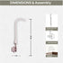 Generic 26 Inch Crib Mobile Arm, White Adjustable Claw Width Mobile Hanger, DIY Mobile Arm for Crib Bassinet, Nursery
