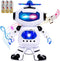 Toysery Walking Robot Toys for Kids, 360° Spinning Dancing Robot with LED Lights and Music, Interactive Electronic Toy