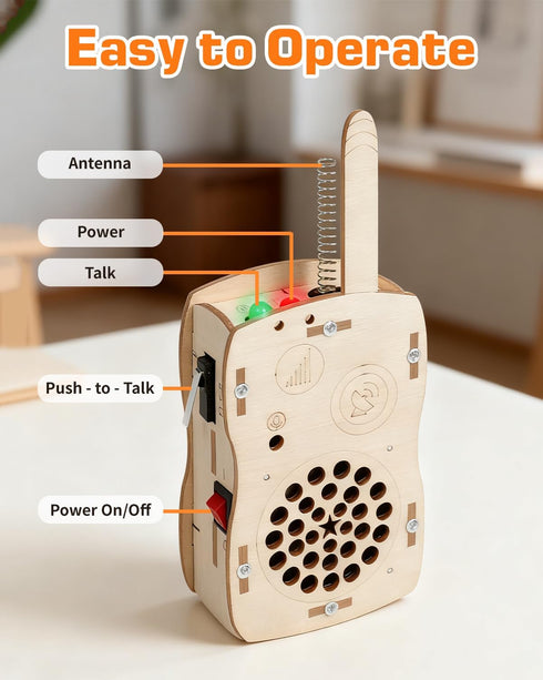 8-14, 8-10 10-12 STEM Science Kits Toys DIY Walkie Talkie Kit for Kids Age Science Project Electronics Kit Educational