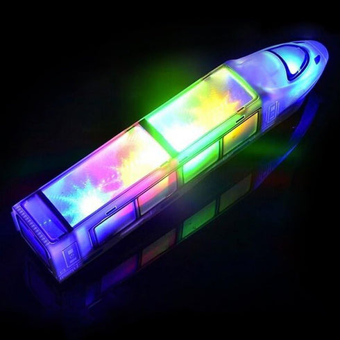 WEofferwhatYOUwant Electric Train Toy with 3D Lightning - Battery Powered Monorail Train Set for Kids